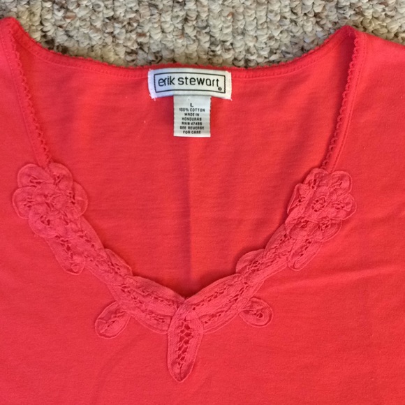 Tunic top Sz L in melon - Picture 2 of 4